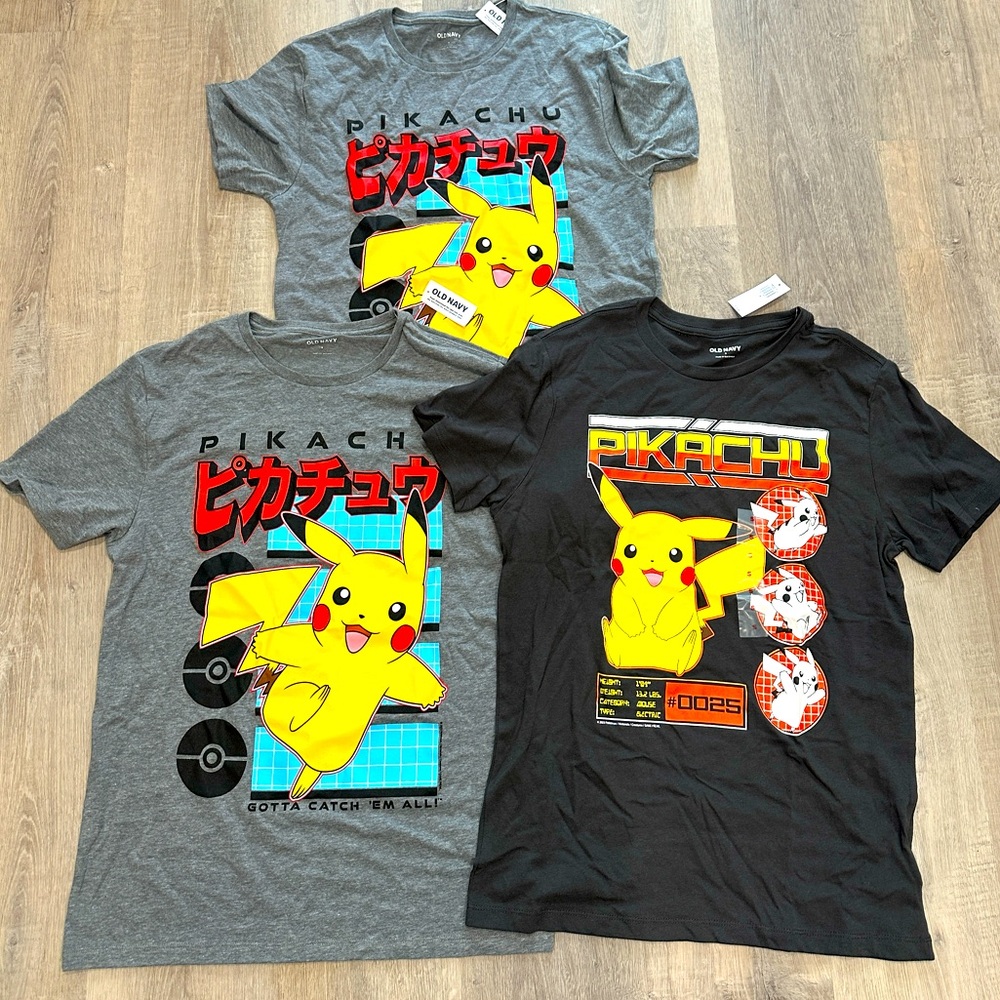Old Navy Pokémon T-shirts (set of 3)